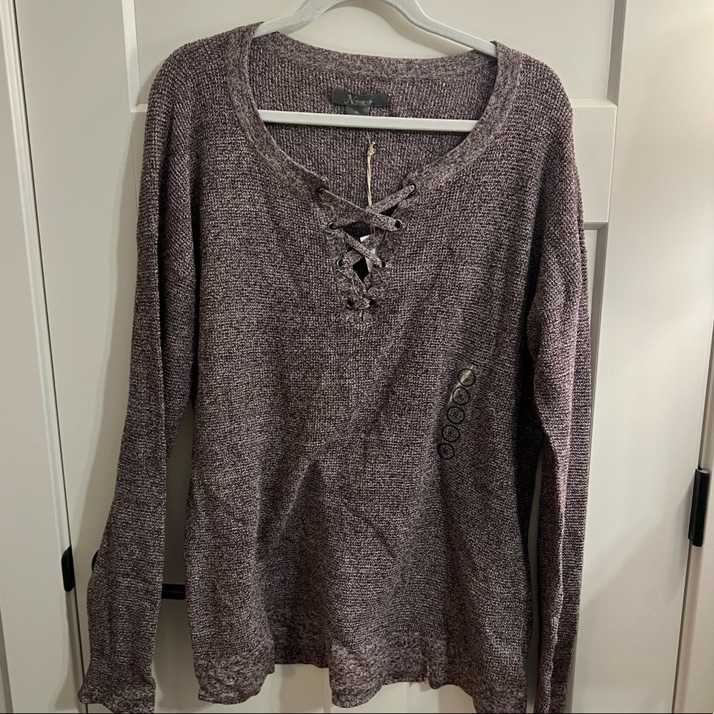 Womens sweater tie up front